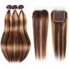 4/27 Highlight Straight Bundles WIth 5x5 Lace Closure
