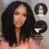 Raw Burmese Curly Half Wig With Spiral Curly Ends Flip Over Quick Weave Glueless Install Human Hair Wig