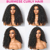 Raw Burmese Curly Half Wig With Spiral Curly Ends Flip Over Quick Weave Glueless Install Human Hair Wig