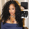 Raw Burmese Curly Half Wig With Spiral Curly Ends Flip Over Quick Weave Glueless Install Human Hair Wig
