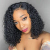 air cap wig side part curly bob wig glueless wig - uprettyhair