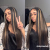 Mix Color Balayage Blonde Highlight Straight 5x5 13x4 Glueless HD Lace Wigs-uprettyhair