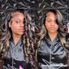 Body Wave Balayage Highlight Human Hair Glueless Wigs HD Lace Front Wigs
