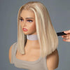 Blonde Highlight P16/613 Straight Human Hair 6x5 13x6 Lace Glueless Bob Wigs