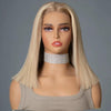 Blonde Highlight P16/613 Straight Human Hair 6x5 13x6 Lace Glueless Bob Wigs