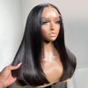 Double Drawn Blunt Cut Straight Glueless Wig Pre Cut 6x5 HD Lace Shoulder Length Wig