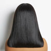 Double Drawn Blunt Cut Straight Glueless Wig Pre Cut 6x5 HD Lace Shoulder Length Wig