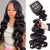 body wave 3 bundles with 5x5 hd lace closure