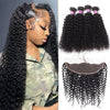 Curly Hair 4 Bundles With Frontal 100 Virgin Human Hair Curly Weave Hair - uprettyhair