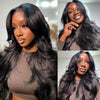 Curtain Bangs Face-Framing Body Wave Pre Cut 6x5 HD Lace Human Hair Glueless Wig With Layers
