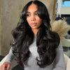 Curtain Bangs Face-Framing Body Wave Pre Cut 6x5 HD Lace Human Hair Glueless Wig With Layers