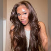 Wear Go 6x5 Pre Cut HD Lace #4 Dark Brown Straight Body Wave Glueless Wig
