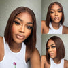 Dark Brown/99j/Copper Brown Pre Cut 6x5 HD Lace Straight Glueless Bob Wig