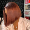 Dark Brown/99j/Copper Brown Pre Cut 6x5 HD Lace Straight Glueless Bob Wig
