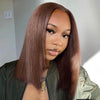Dark Brown/99j/Copper Brown Pre Cut 6x5 HD Lace Straight Glueless Bob Wig