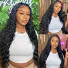 Pre-bleached Loose Deep Wave 13x6 HD Lace Front Wig Deep Part Hair Wig 220% Density