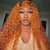 upretty hair ginger color curly lace wigs