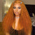 upretty hair ginger color curly lace wigs