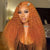 upretty hair ginger color curly lace wigs