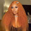 upretty hair ginger color curly lace wigs