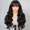 Body Wave Glueless Wig With Bangs Pre Cut 6x5 HD Lace Wear Go Wig