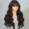 Body Wave Glueless Wig With Bangs Pre Cut 6x5 HD Lace Wear Go Wig