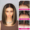 highlight straight 6x5 hd lace bob wig
