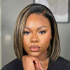 Highlight Blonde 1B/22 Straight Hair Glueless Bob Wig Pre Cut 6x5 HD Lace