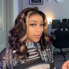 Highlight Short Loose Body Wave Wig With Skunk Stripe Pre Cut HD Lace Glueless Bob Wig