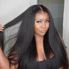 Wear And Go Kinky Straight 6x5 Pre Cut HD Lace Glueless Wig Pre Bleached Knots-uprettyhair