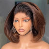 layer cut ombre brown bob wig