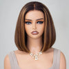 Ombre Highlight Straight Glueless Bob Wig Pre Cut 6x5 HD Lace Pre-bleached Knots