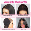 Double Drawn Blunt Cut Straight Glueless Wig Pre Cut 6x5 HD Lace Shoulder Length Wig