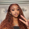 Gorgeous Reddish Brown Glueless Water Wave 6x5 13x4 HD Lace Front Wigs