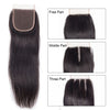 straight human hair bundles with 5x5 hd lace closure