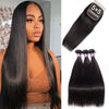 straight human hair bundles with 5x5 hd lace closure