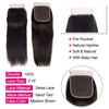 Straight 5x5 Lace Closure Natural Black Color Brazilian Human Virgin Hair