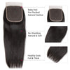 Straight 5x5 Lace Closure Natural Black Color Brazilian Human Virgin Hair