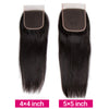 Straight 5x5 Lace Closure Natural Black Color Brazilian Human Virgin Hair