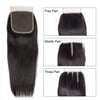 Straight 5x5 Lace Closure Natural Black Color Brazilian Human Virgin Hair