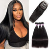 Straight Hair 3 Bundles With Closure Deals Bundles With 5x5 Lace Closure