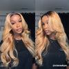 Ombre Honey Blonde Wear Go Wig Pre Cut 6x5 HD Lace Straight And Body Wave Glueless Wigs