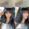 Wear Go Pre Cut Lace Fringe Bang Wig 6x5 HD Lace Glueless Wig With Bangs