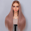 ombre ash pink straight human hair glueless wig - uprettyhair