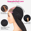 Curtain Bangs Face-Framing Body Wave Pre Cut 6x5 HD Lace Human Hair Glueless Wig With Layers