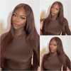 Wear Go 5x6 Pre Cut HD Lace #4 Dark Brown Straight Body Wave Glueless Wig- uprettyhair