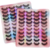 5D Mink Eyelashes 20 Pairs Soft Handmade Fluffy Wispy Long Thick Black Lashes