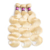 Brazilian Body Wave Hair 613 Blonde Color 3 Bundles With 4x4 Lace Closure - uprettyhair