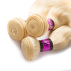 Brazilian Body Wave Hair 613 Blonde Color 3 Bundles With 4x4 Lace Closure - uprettyhair