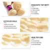 Brazilian Body Wave Hair 613 Blonde Color 3 Bundles With 4x4 Lace Closure - uprettyhair